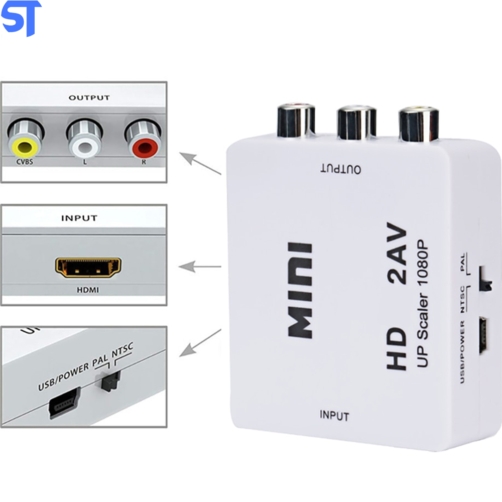 Mini Adaptador Conversor De Hdmi Para Video Composto 3rca Av